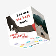 Happy Mother's Day You Are The Best Mom Red And Black Confetti-exploding Greetings Card