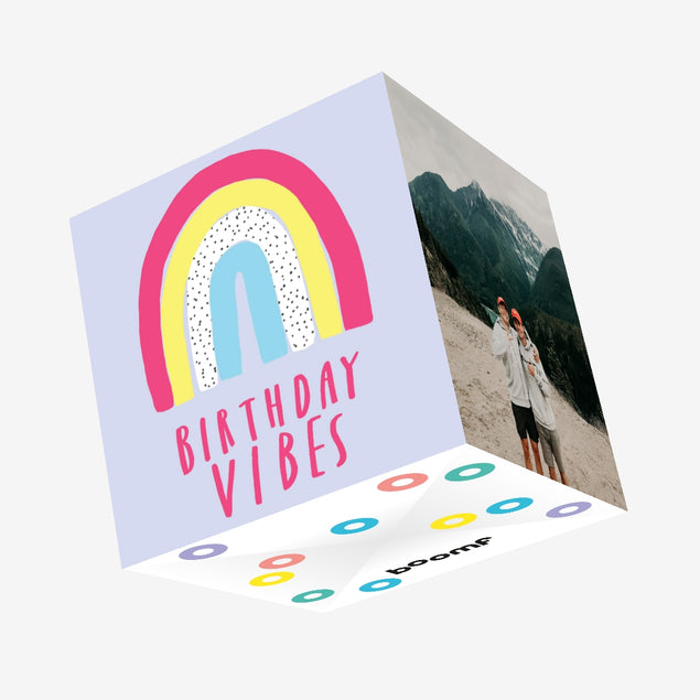 Birthday Vibes Confetti-exploding Greetings Card