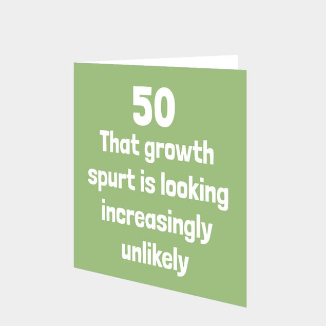 50 Growth Spurt Birthday Card