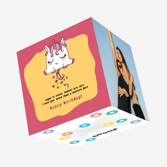 Happy Birthday Unicorn Fart Confetti-exploding Greetings Card