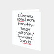 I Love You More And More Card