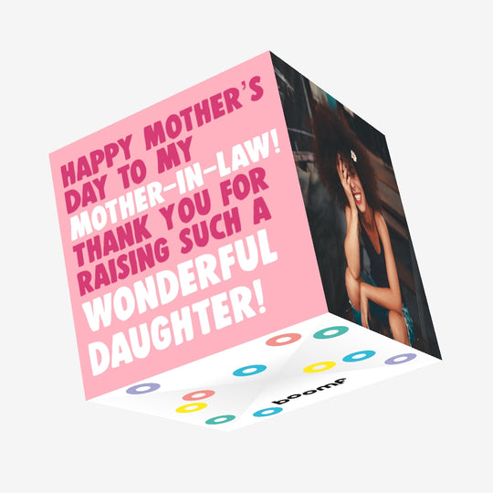 Happy Mother's Day Mom-in-law From Daughter Pink Confetti-exploding Greetings Card