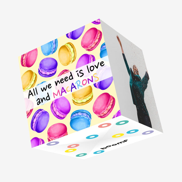 Love And Macarons Confetti-exploding Greetings Card