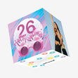 Happy 26th Birthday Cupcake Glasses Confetti-exploding Greetings Card