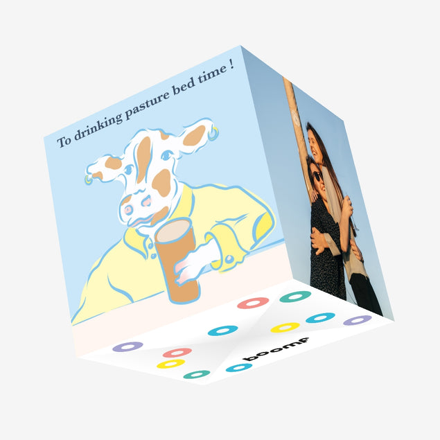 Drinking Pasture Bed Time Confetti-exploding Greetings Card