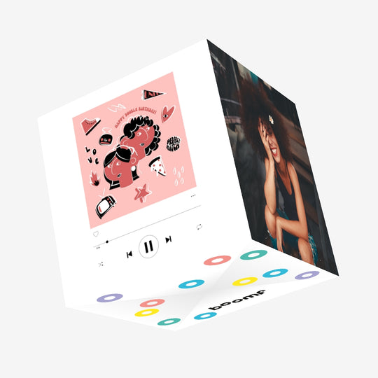 Girls Happy Double Birthday Soundtrack Confetti-exploding Greetings Card