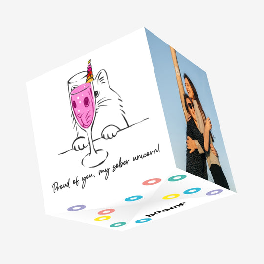 Proud Of You My Sober Unicorn Confetti-exploding Greetings Card