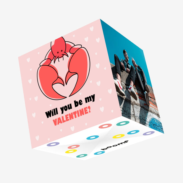 Lobster Will You Be My Valentine Confetti-exploding Greetings Card