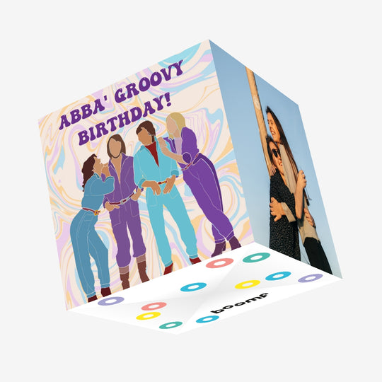Abba Groovy Birthday! Confetti-exploding Greetings Card