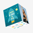 Space Rocket Happy Birthday To You Confetti-exploding Greetings Card