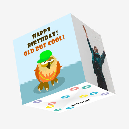 Happy Birthday Old But Cool Confetti-exploding Greetings Card