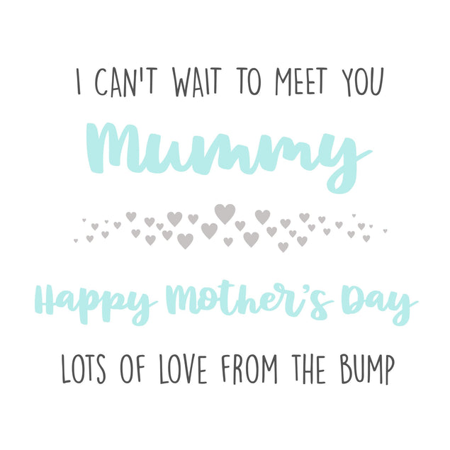 I Can't Wait To Meet You Mummy Bomb  3D Cube Card