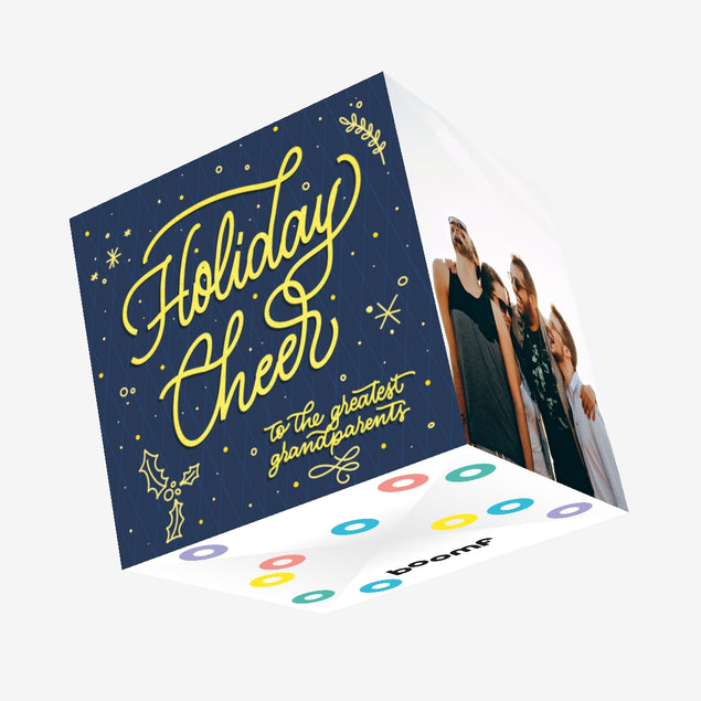 Holiday Cheer To My Great Grandparents Christmas Confetti-exploding Greetings Card