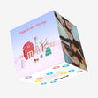 Winter Farm Happy Holidays Confetti-exploding Greetings Card