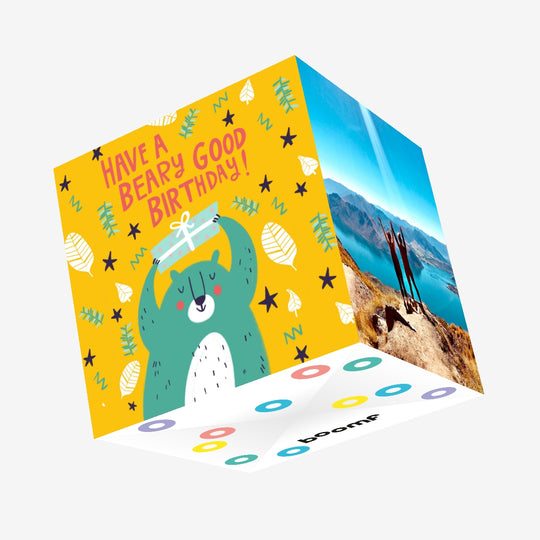 Beary Good Birthday Cute Confetti-exploding Greetings Card