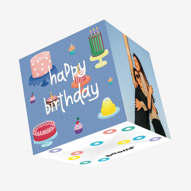 Happy Birthday Cake Confettiexploding Greetings Card Boomf