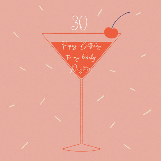 Red Cocktail Happy 30th Birthday To My Lovely Daughter