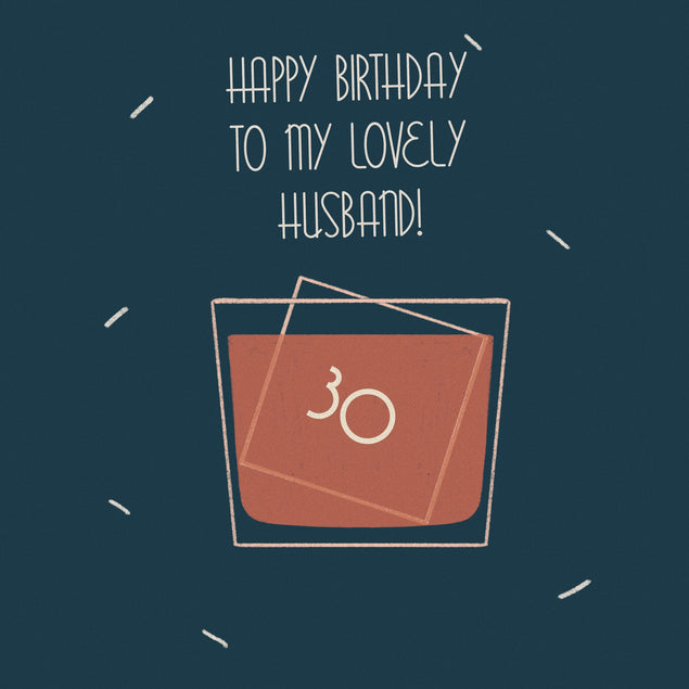 Minimalist Happy 30th Birthday To My Lovely Husband