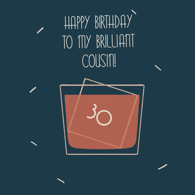 Minimalist Happy 30th Birthday To My Brilliant Cousin
