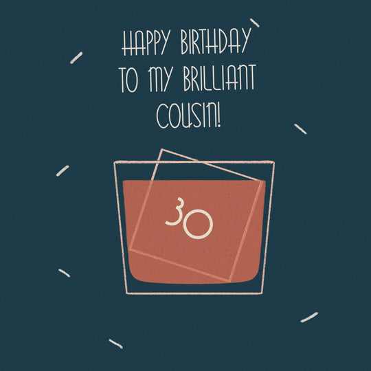 Minimalist Happy 30th Birthday To My Brilliant Cousin