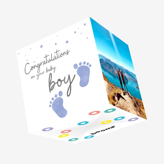 Baby Boy Confetti-exploding Greetings Card