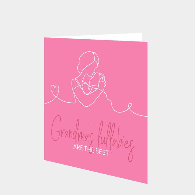 Grandma's Lullabies Pink Card