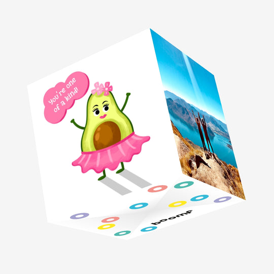 You're One Of A Kind Avocado Ballerina Confetti-exploding Greetings Card
