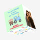 Blue Tractor Happy Valentine's Day Confetti-exploding Greetings Card
