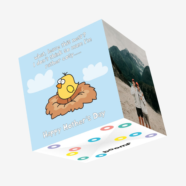 What, Leave This Nest? I Don't Think So Mum Confetti-exploding Greetings Card