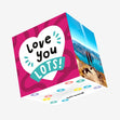 Love You Lots White Heart Confetti-exploding Greetings Card