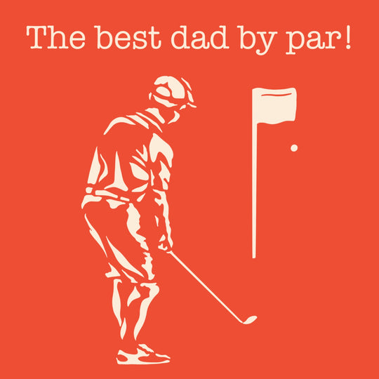 Dad Playing Golf Card