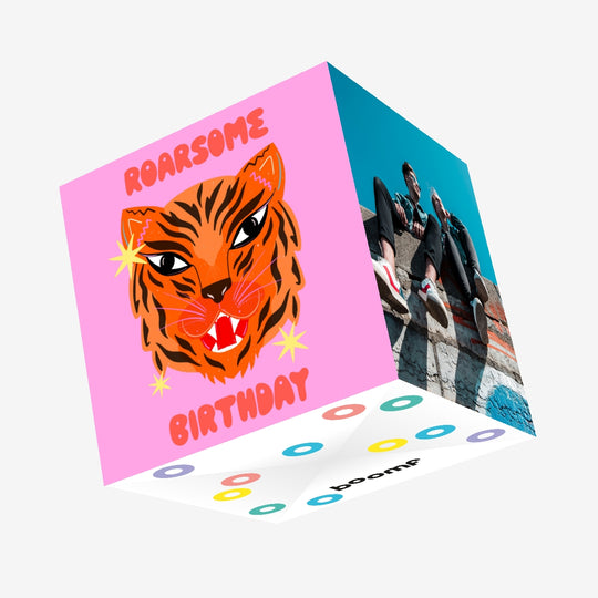 Fabulous Tiger Roarsome Birthday Confetti-exploding Greetings Card