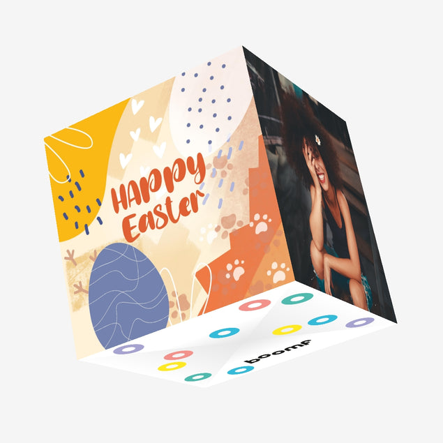 Paw Happy Easter Confetti-exploding Greetings Card