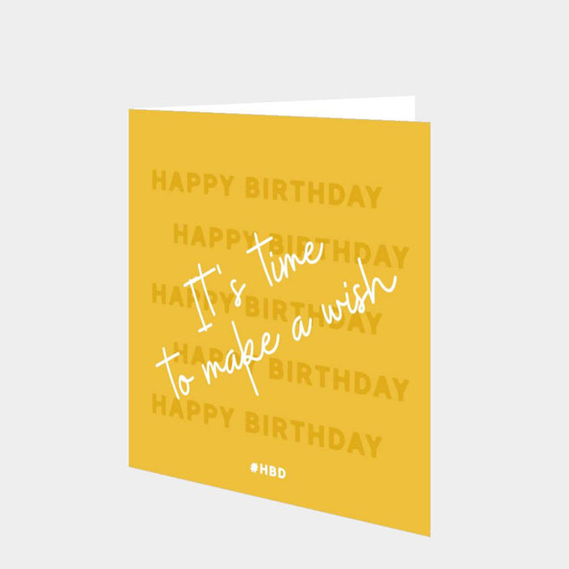 It's Time To Make A Wish Card