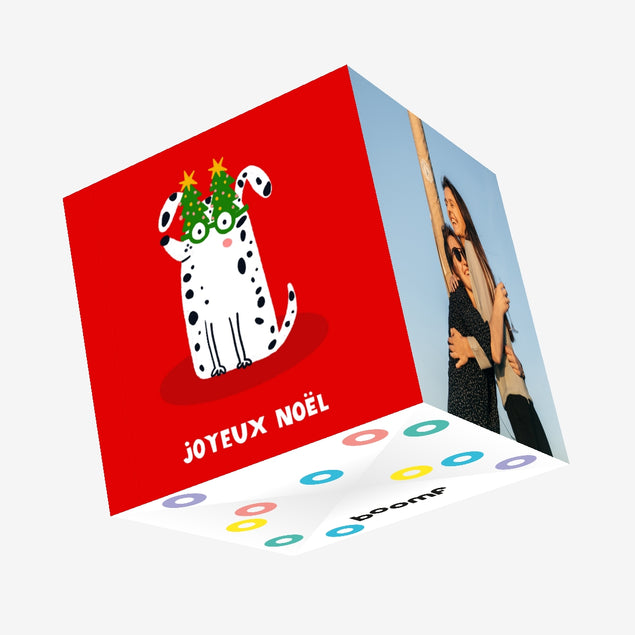 Dog In Glasses Christmas Confetti-exploding Greetings Card