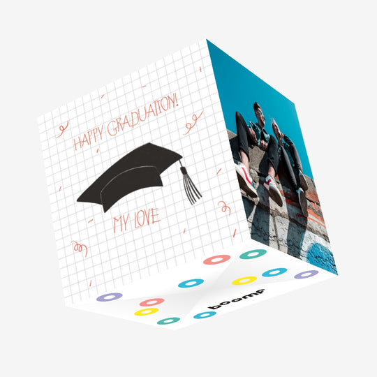 Happy Graduation Notebook For My Love Confetti-exploding Greetings Card