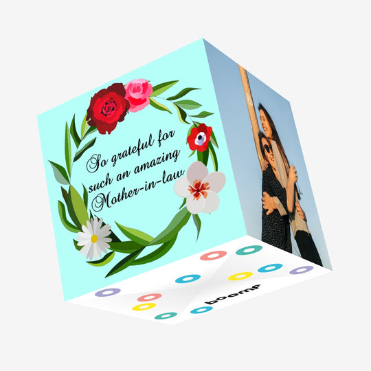 So Grateful For Such An Amazing Mother-In-Law Confetti-exploding Greetings Card