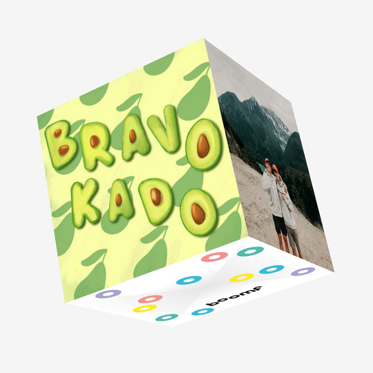 Bravo Kado Avocado Letters Confetti-exploding Greetings Card
