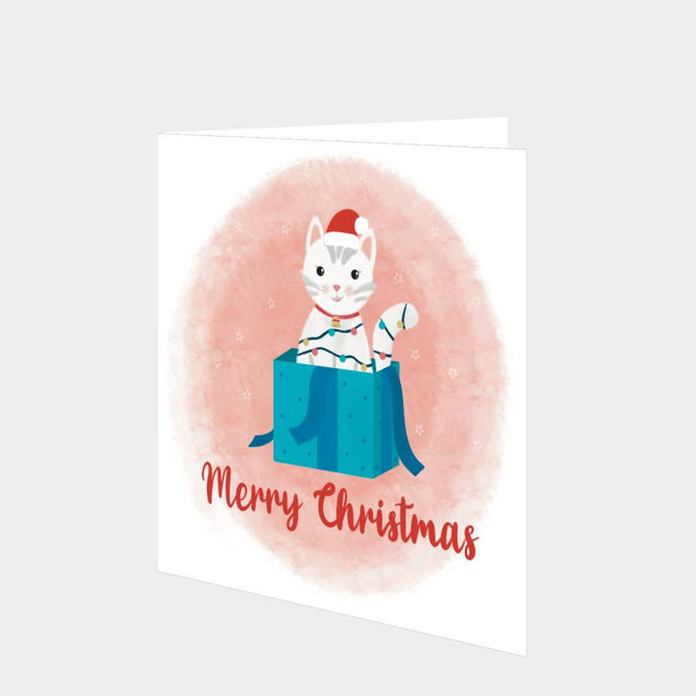Merry Christmas From The Cat Card