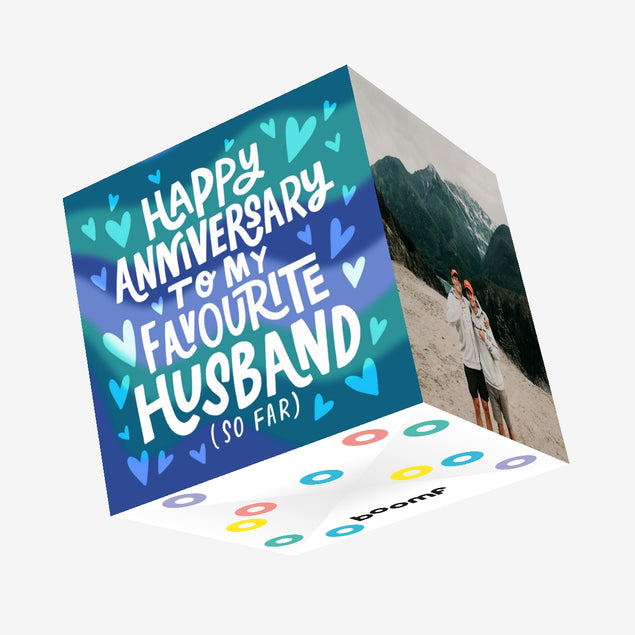 Happy Anniversary Husband Confetti-exploding Greetings Card