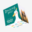 Ducking Hell You're 100 Green Birthday Confetti-exploding Greetings Card