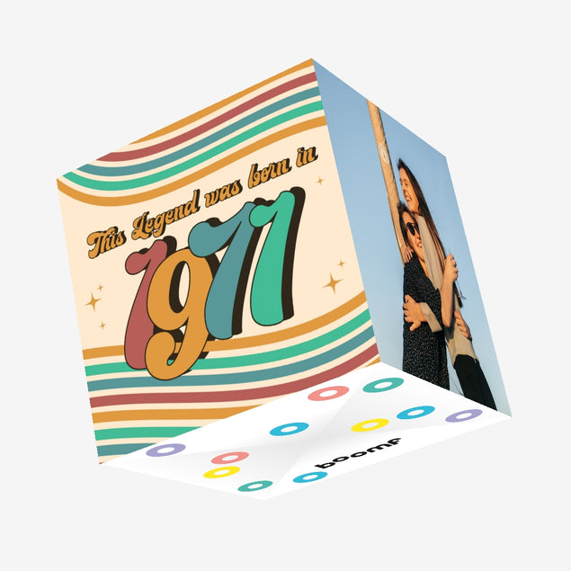 Legend Was Born In 1971 Confetti-exploding Greetings Card