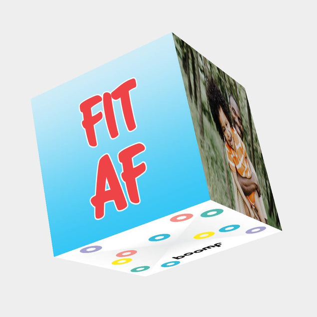 Fit AF Bomb 3D Cube Card