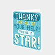 Thanks You're A Star Card