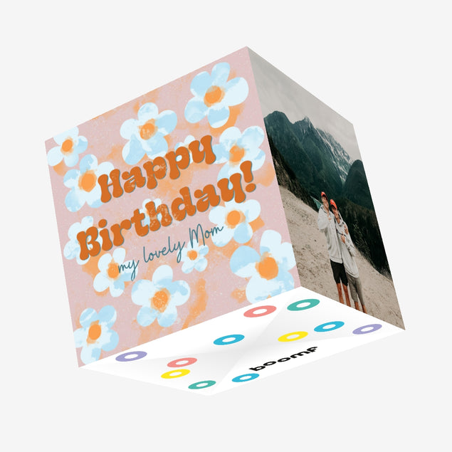 Happy Birthday Mom Daisies Confetti-exploding Greetings Card