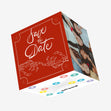 Red Background Skeleton Halloween Wedding Invitation Confetti-exploding Greetings Card