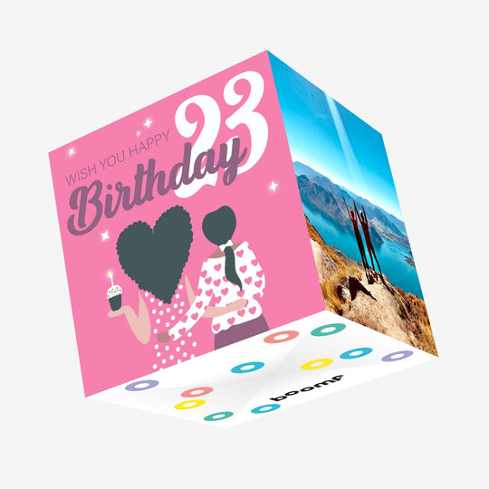 Wish You Happy 23rd Birthday Confetti-exploding Greetings Card