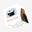 Merry Christmas Cute Scottie Dod Confetti-exploding Greetings Card