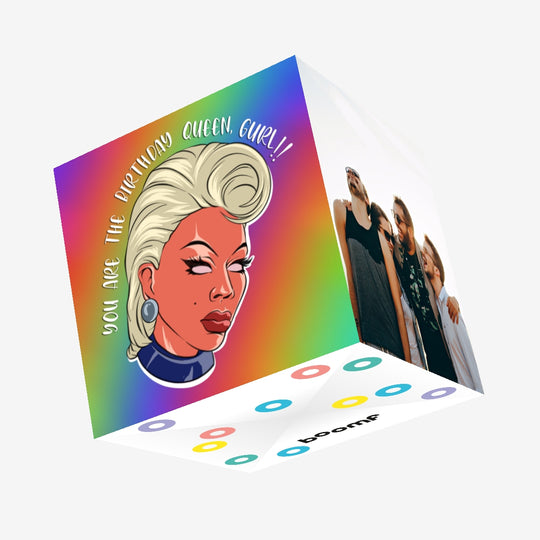 You Are The Birthday Queen Gurl Confetti-exploding Greetings Card