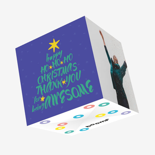 Happy Christmas Thank You For Being Awesome Confetti-exploding Greetings Card